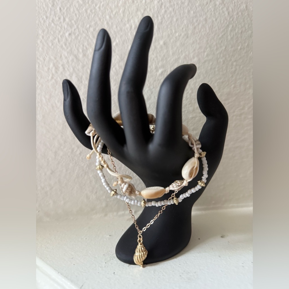 Shell and Bead Anklet Set - Picture 5 of 7